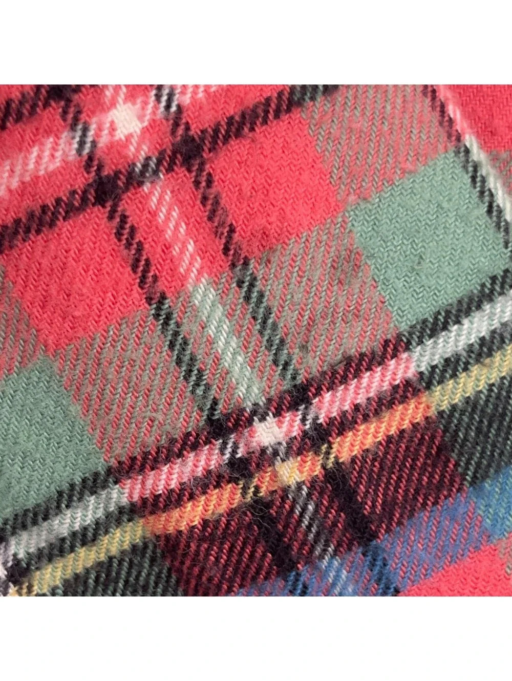 J. Crew Mens Red Plaid Flannel Shirt Large Long Sleeve